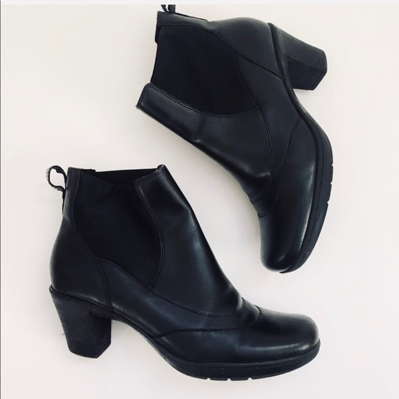 Clarks Shoes - CLARKS Black Heeled Chelsea Ankle Bootie